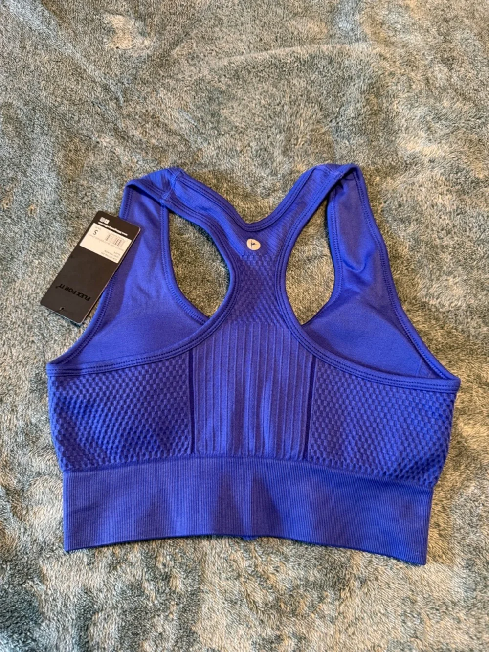 90 Degree by Reflex Royal‎ Blue Front-Zip Racerback Sports Bra Size Small NWT